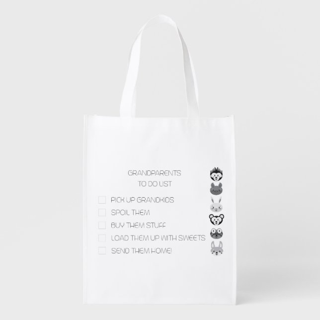 Grandparents Can Spoil the Grandkids! Grocery Bag (Front)
