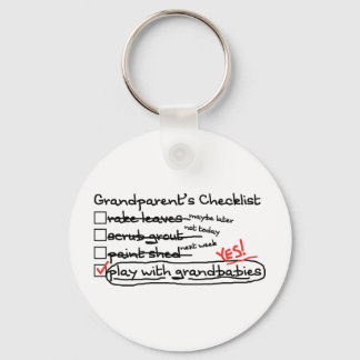 Grandparents' Checklist Keychain