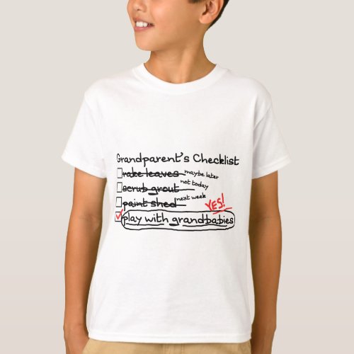 Grandparents Checklist T_Shirt