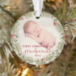 Grandparents Christmas Gift First Grandma Ornament<br><div class="desc">Your little one's Grandparents will love this beautiful keepsake ornament so they can remember their first Christmas as Grandparents year after year!</div>