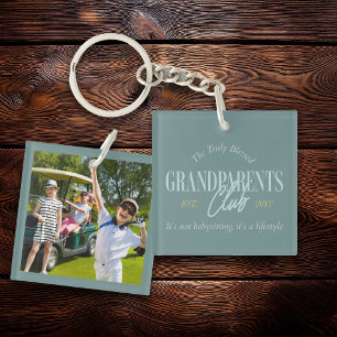 Grandparents Club Photo It's a Lifestyle Funny Keychain