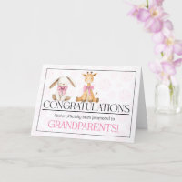 Grandparents Congratulations New Baby Pink