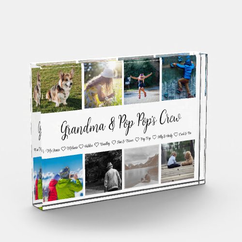 Grandparents Crew Custom 8 Photo Grid 
