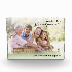 Grandparents Custom Photo Personalized Keepsake Acrylic Award