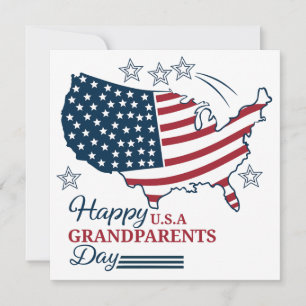 Grandparents Day 2025 USA Vector map Card