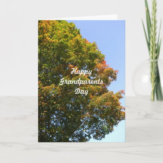 Grandparents Day-Autumn Maple Tree Card (Front)