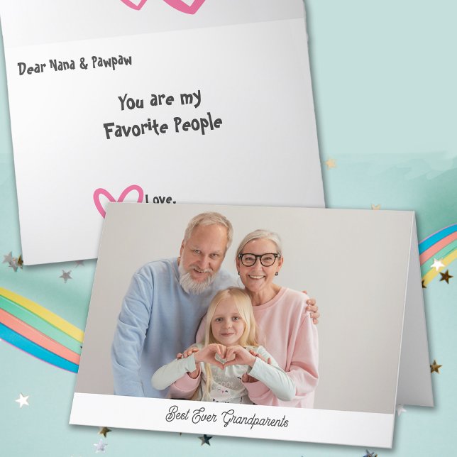 Grandparents Day Best Ever Customize Greeting Card (Creator Uploaded)