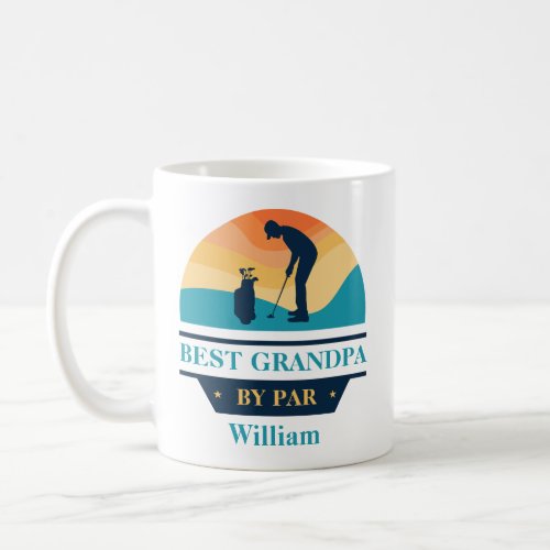Grandparents Day Best Grandpa By Par Golf Lover Coffee Mug