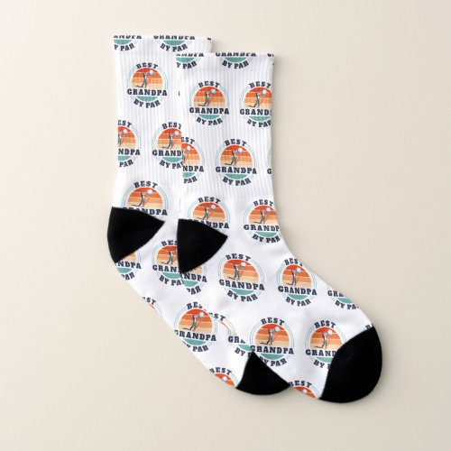 Grandparents Day Best Grandpa Golf Lover Custom Socks