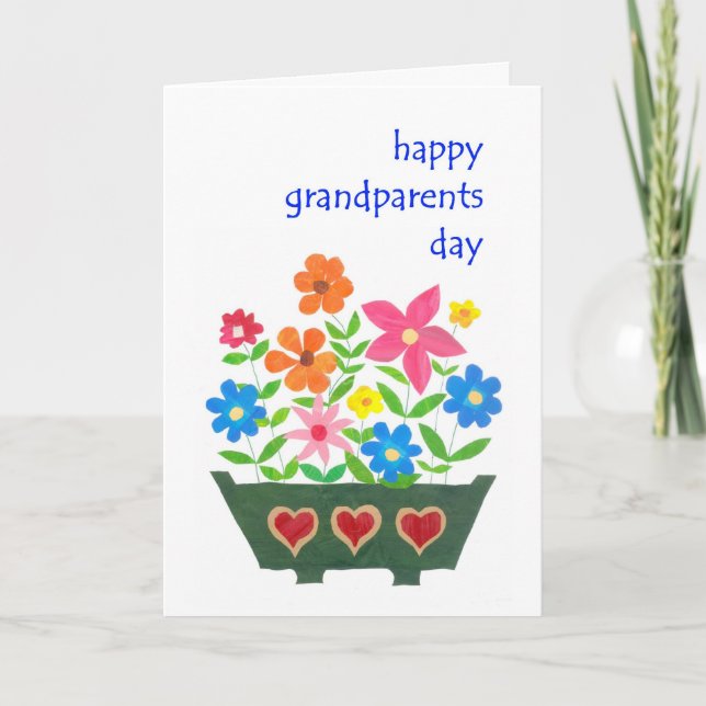 Grandparents Day Card - Flower Power (Front)