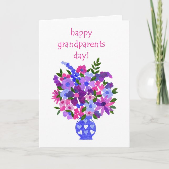 Grandparents Day Card - Flower Power (Front)