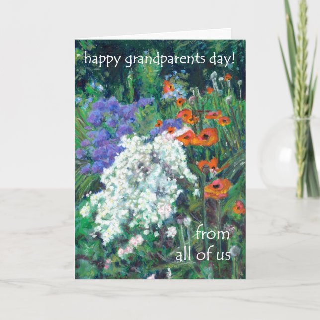 Grandparents Day Card - from all of us - Poppies (Front)