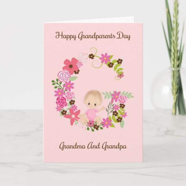 Grandparents Day Card from Baby Girl (Front)