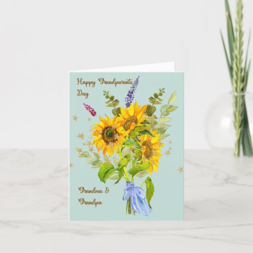 Grandparents Day Card with Sunflowers