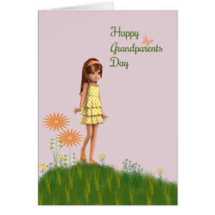 Grandparents Day Card, Young Female Grandchild Cards