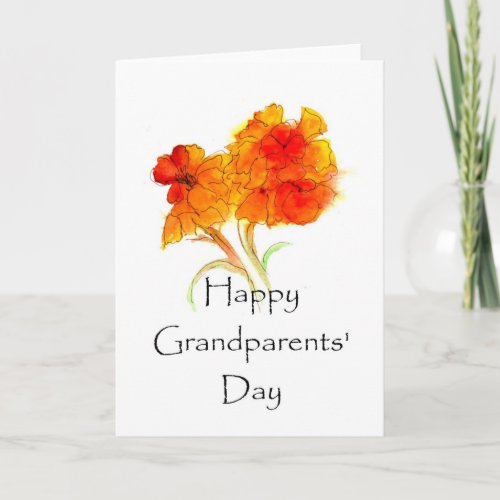 Grandparents Day Floral Greeting Card