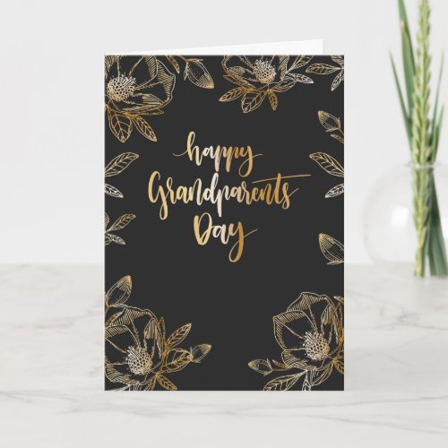 Grandparents Day Floral Photo Card