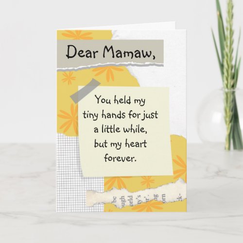 Grandparents Day for Mamaw with Custom Note Card