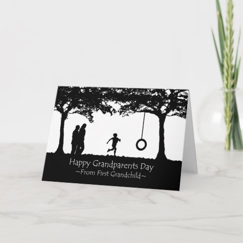 Grandparents Day from First Grandchild Silhouette Card