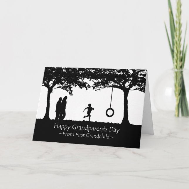 Grandparents Day from First Grandchild, Silhouette Card (Front)