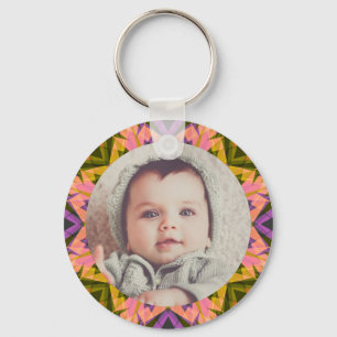 Grandparents Day Gift Cute Autumn Fall Photo Frame Keychain