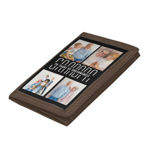 Grandparents day gift for 70 year old tri-fold wallet
