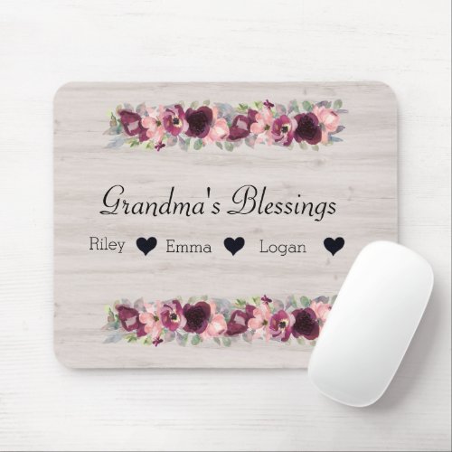 Grandparents Day Gift for Grandmas Blessings  Mouse Pad