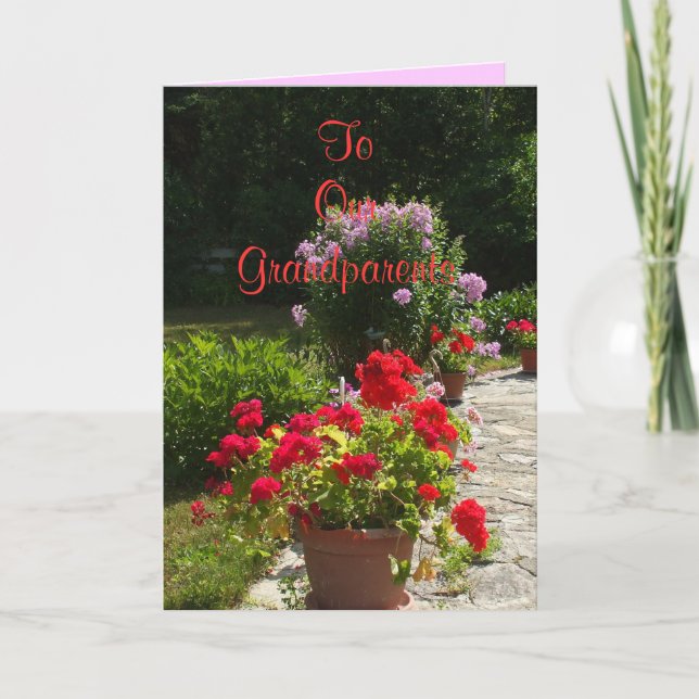 Grandparent's Day Greeting Flowers Card (Front)