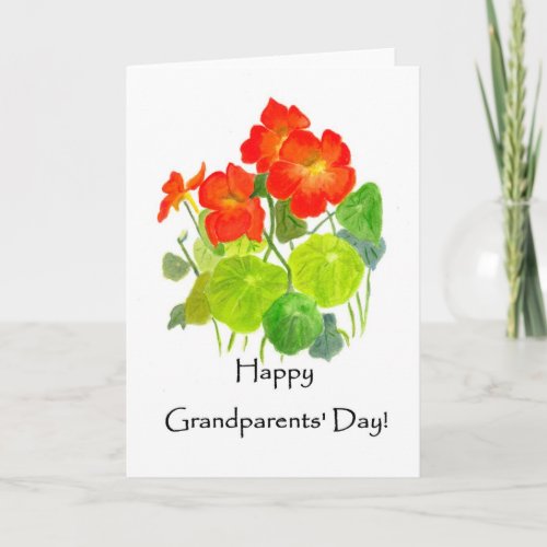 Grandparents Day Nasturtium Greeting Card