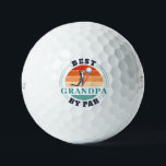 Grandparents Day Retro Custom Grandpa Golf Balls<br><div class="desc">Retro Best Grandpa By Par design you can customize for the recipient of this cute golf theme design. Perfect gift for Father's Day or grandfather's birthday. The text "GRANDPA" can be customized with any dad moniker by clicking the "Personalize" button above. Can also double as a company swag if you...</div>