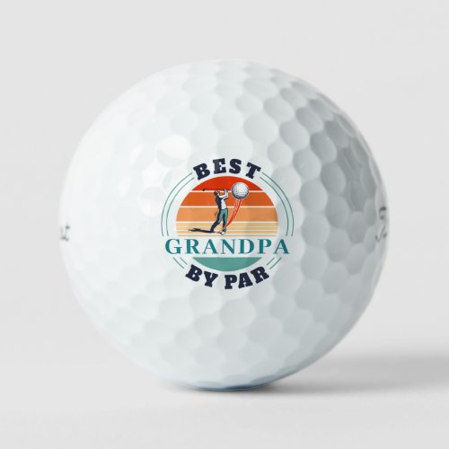 Grandparents Day Retro Custom Grandpa Golf Balls