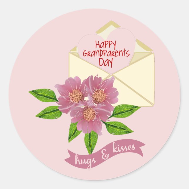 Grandparents  Day Sticker (Front)