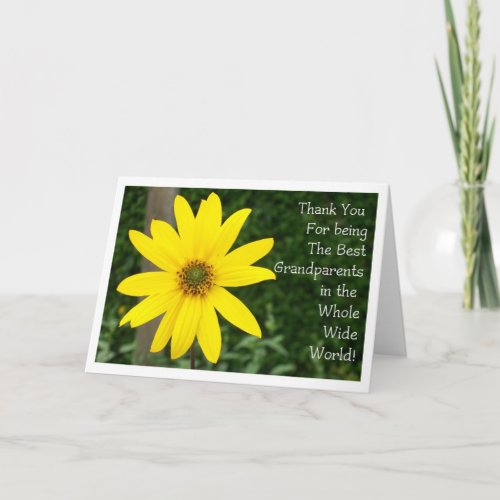 Grandparents Day Sunflower Greeting Card