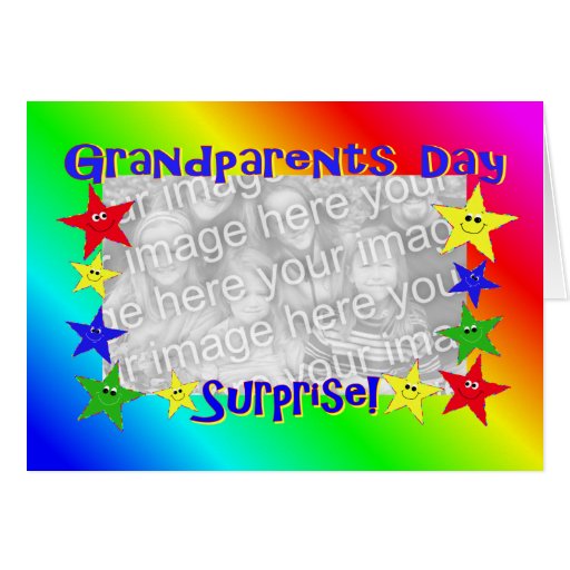 Grandparents Day Surprise Photo Card | Zazzle