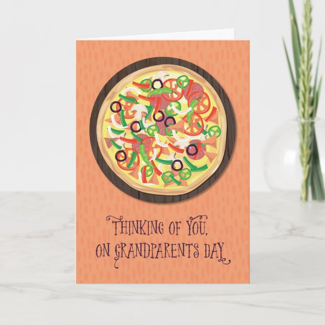 Grandparents Day Tween Teen Pizza from All of Us Card (Front)