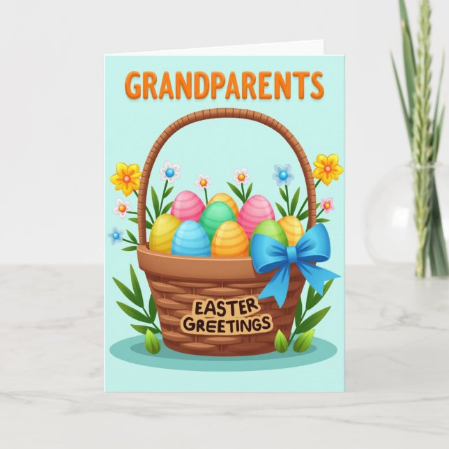 Grandparents Easter Basket Card (Front)