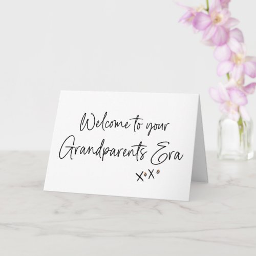Grandparents Era Pregnancy Baby Reveal to Parents  Card