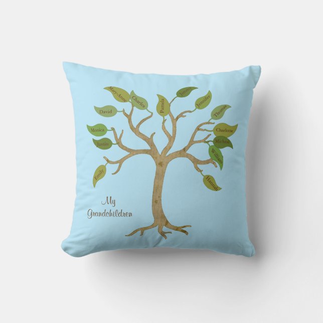 Grandparent's Family Tree Pillow (Front)