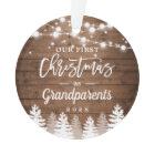 Grandparents First Christmas Pine Trees Photo