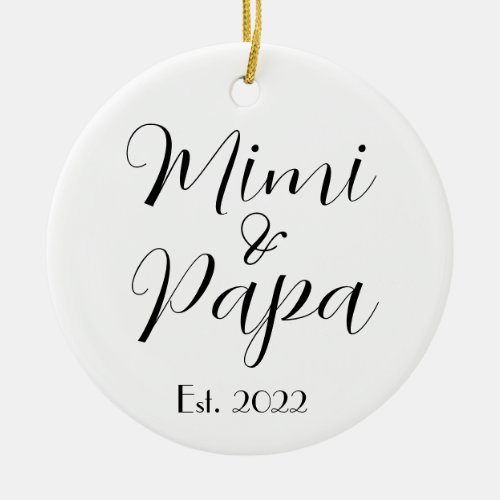 Grandparents First Grandchild Baby Announcement  Ceramic Ornament