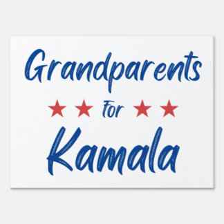 Grandparents for Kamala (White) Sign