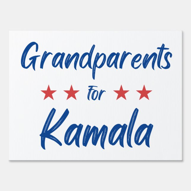 Grandparents for Kamala (White) Sign (Front)