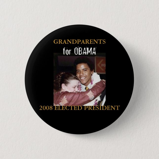Grandparents for Obama - Customized Button (Front)