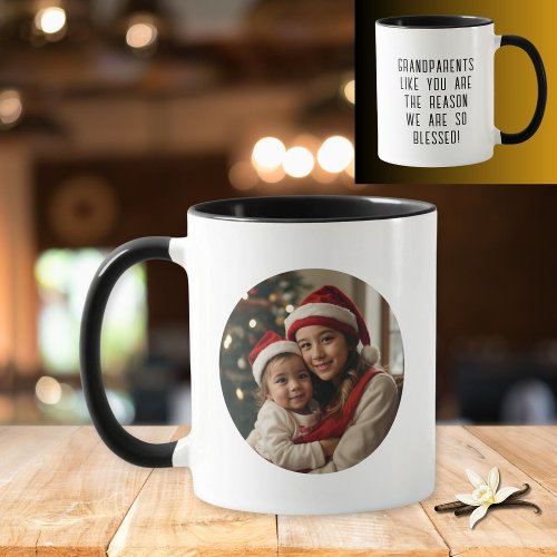 Grandparents Grandchildren Photo Message Coffee Mug