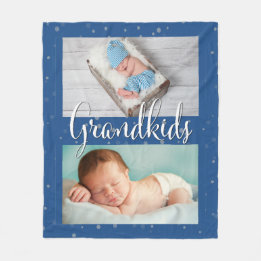 Grandparents Grandkids Customized Fleece Blanket