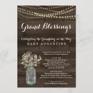 Grandparents, Grandmother, Grandbaby Baby Shower Invitation