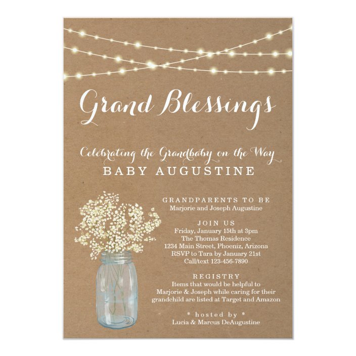 grandma baby shower invitations