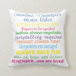 Grandparents' House Rules Pillow