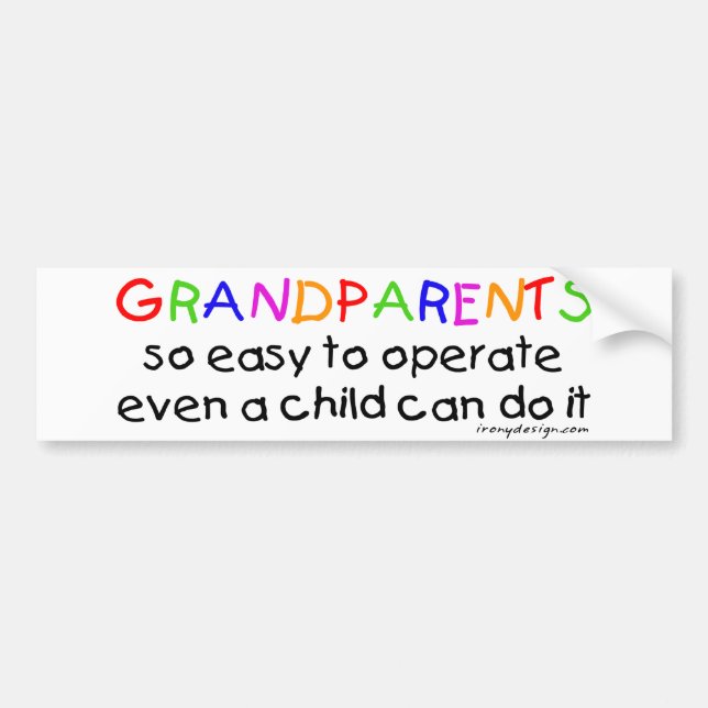 Grandparents Love Bumper Sticker (Front)
