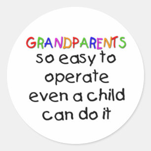 Grandparents Love Classic Round Sticker